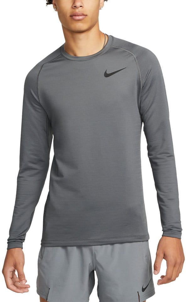 T-Shirt de manga comprida Nike Pro Warm Sweatshirt Grau Schwarz F068