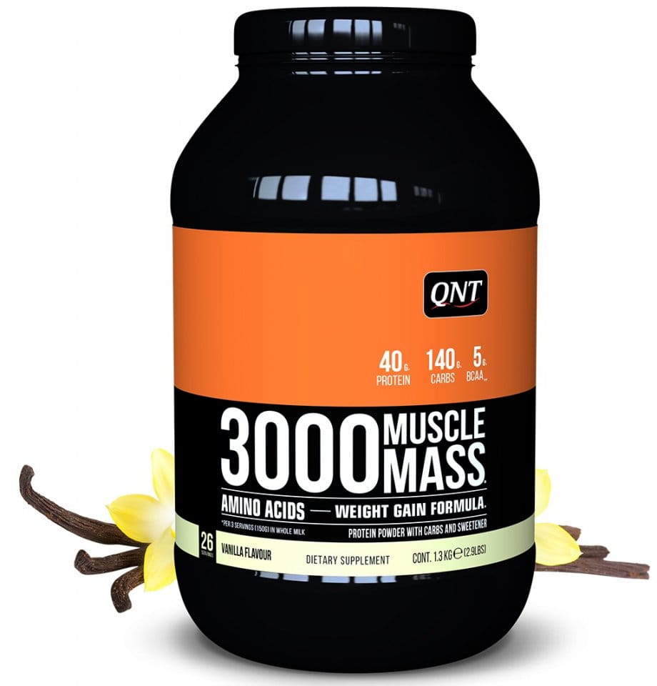 Proteína em pó QNT 3000 Muscle Mass Vanila- 1,3 kg